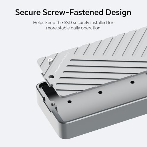 Image of HR-EB101 AC Grey M.2 NVMe SSD Enclosure, 10Gbps USB-C, 2230-2280
