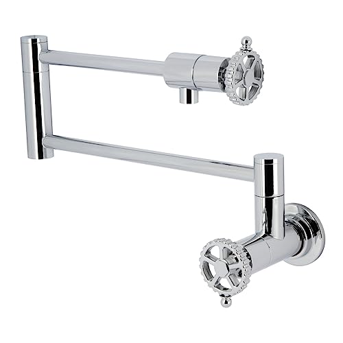 Remplisseur de pot mural Kingston Brass chrome poli pour cuisine