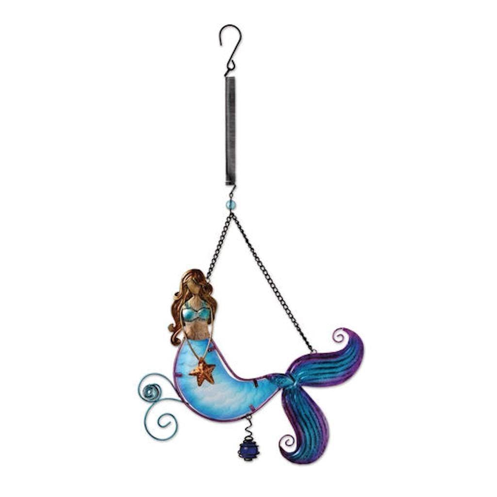 Sunset Vista Designs Metal and Glass Mermaid Bouncy Hanging Decoration