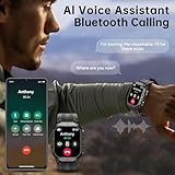 OUKITEL Military Smart Watch for Men (Answer/Make Calls), 1.96" AMOLED Fitness Watch with 120+ Sports/Heart Rate/SpO2/Blood Pressure/Sleep/Step Monitor, 5ATM Waterproof Smartwatch for Android iOS - Image 4