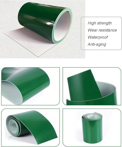 Cinta transportadora industrial de PVC verde para manejo eficiente de materiales 3