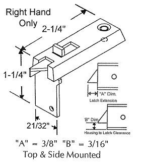 White Tilt Window Latch for Better Bilt - Right Hand ONLY
