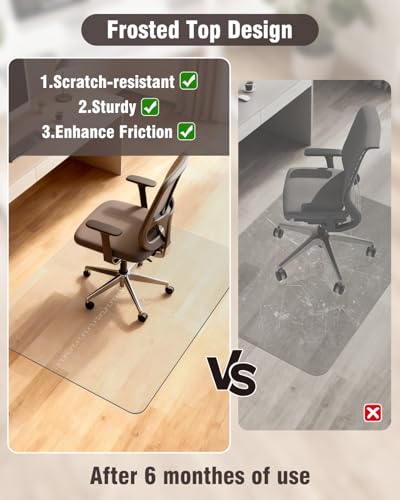 Blvornl Innovative Puzzle Chair Mat for Hardwood Floor, Hard Material Chair Mat, Heavy Duty Computer Chair Pad for Rolling Chairs, Desk Floor Rug for Office and Home (45"*53") - Image 7