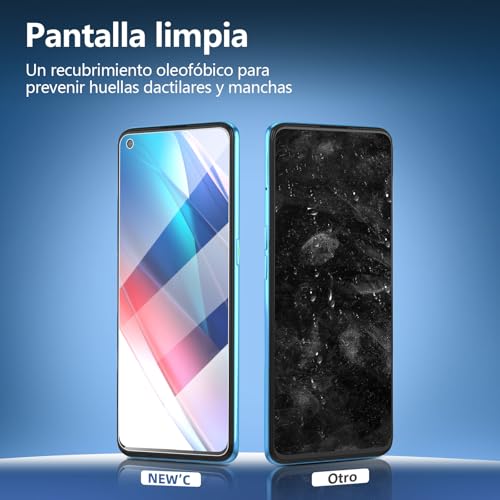 NEW'C 3 Piezas, Protector Pantalla para OPPO Find X3 Lite, Cristal templado Antiarañazos, Antihuellas, Sin Burbujas, Dureza 9H, 0.33 mm Ultra Transparente, Ultra Resistente