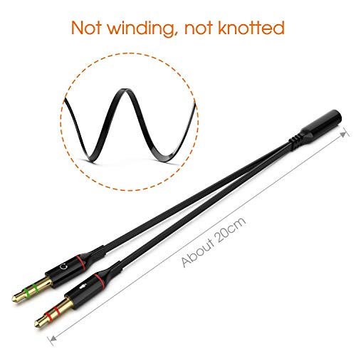 AdzMozi Gold 3.5mm Audio Y Splitter Cable Pack of 1 - Image 4
