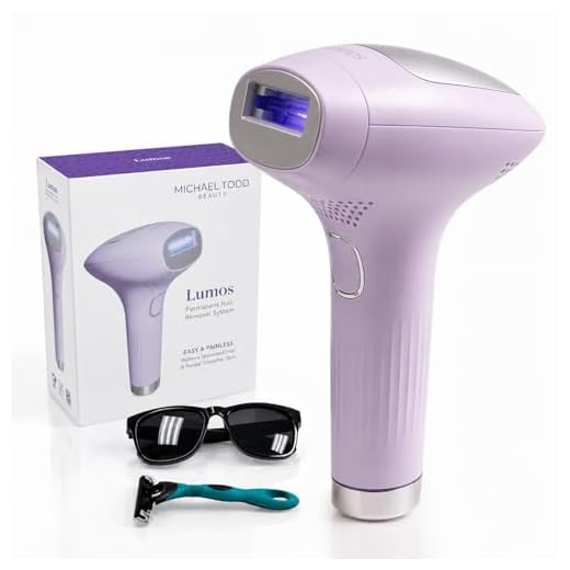 MICHAEL TODD BEAUTY - LUMOS Laser IPL Hair Removal Device for Women and Men, 50°F CoolMax Technology, 999,999 Flashes, 3 in 1 with Skin Sensor for Nearly Painless, Permanent Hair Removal