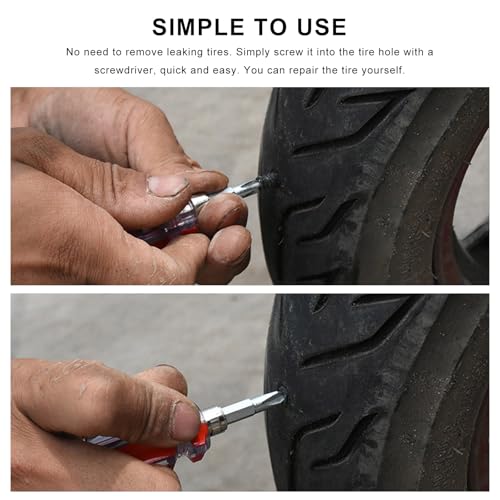 Image of Ohleats 100 PCS Tire Repair Rubber Nail, Self-Service Vacuum Tire Repair Nail Kit, Tire Quick Puncture Repair Tools for Automotive Truck Tractor, Universal Car Accessories (Large)