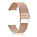 Produktbild CeiBand Armband für 22MM 20MM Edelstahl Mesh Uhrenarmbänder Ersatz Metall Ersatzarmband, Uhrband mit Schnellverschluss Geeignet für Herren und Damen - Roségold