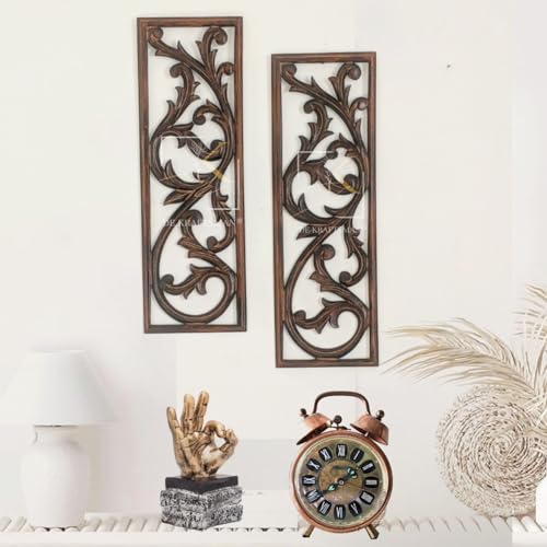 Image of DE KRAFTSMAN wall panels for living room CARVED wall decor handcarved antique wall hanging showpieces (ITALIANO)