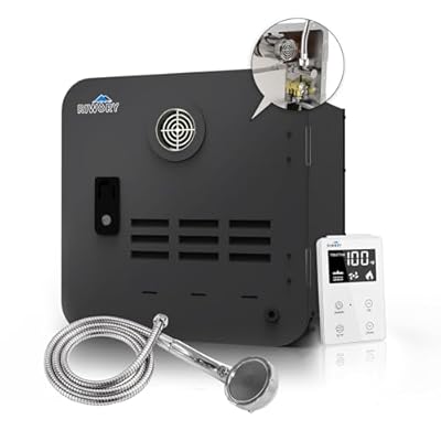 RIWORY 65,000 BTU RV Tankless Water Heater, 3.9 GPM, Freeze Protection RV On Demand Water Heater, 12V Double Water Outlet Tankless RV Water Heater with Controller