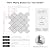 Carrara White Marble Mosaic Tile, 3 Inch Arabesque, Polished, 5 Sheets