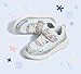 LUCKY STEP Children/Kids/Boys/Girl Glitter Comfort Casual School Low Top Sneaker Strap Athletic Tennis Running Shoes (White Glitter,Little Kids 13)