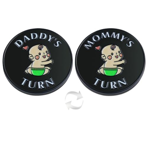 Image of New Dad Mom Gifts Funny Decision Making Coin, New Parent Mummy Daddy Pregnancy Women First Time to be Moms Dads St.Patrick's Day Easter Birthday Gifts Double Sided