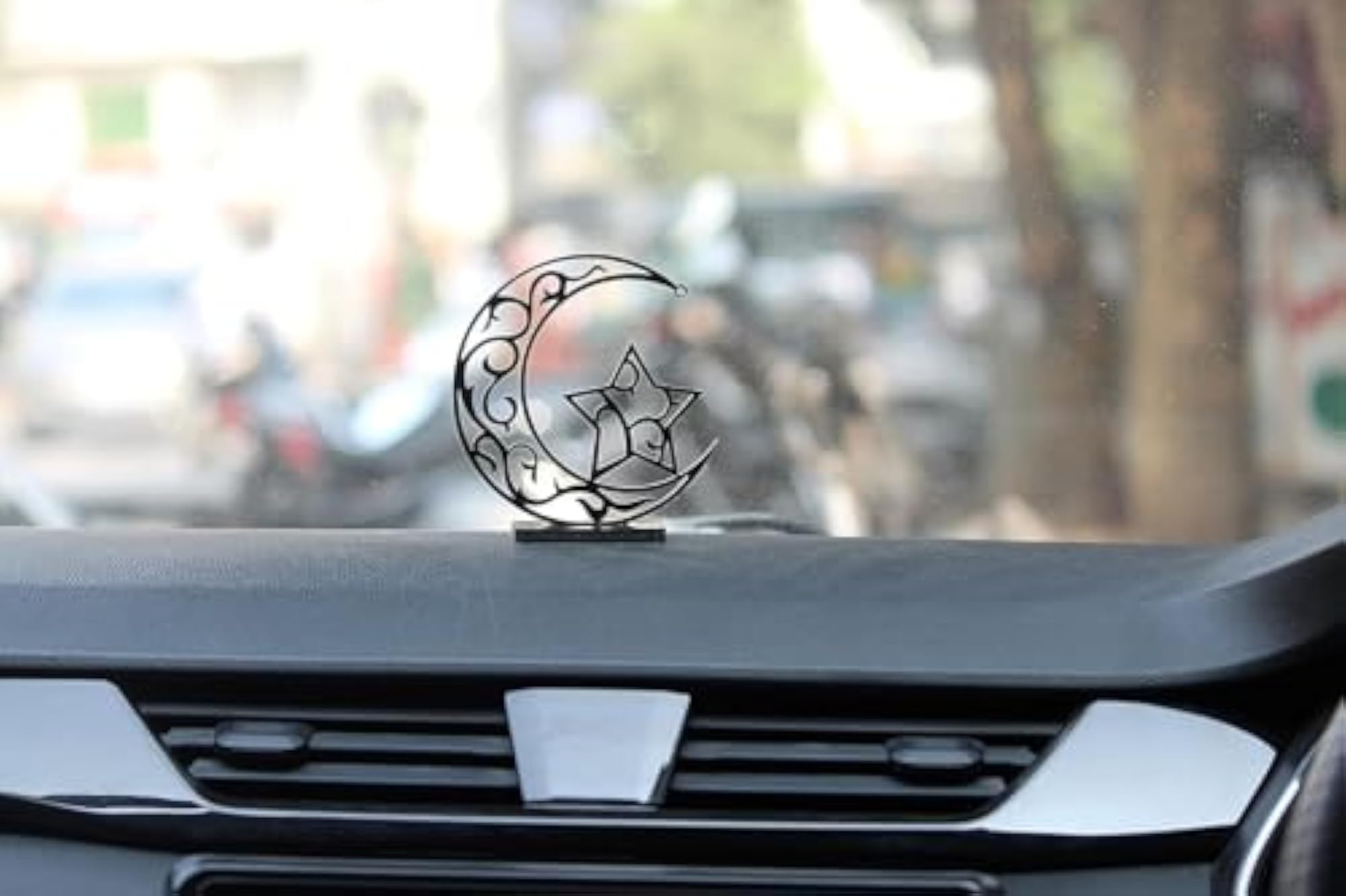 Islamic Moon Star Shape Spiritual Decor for Car