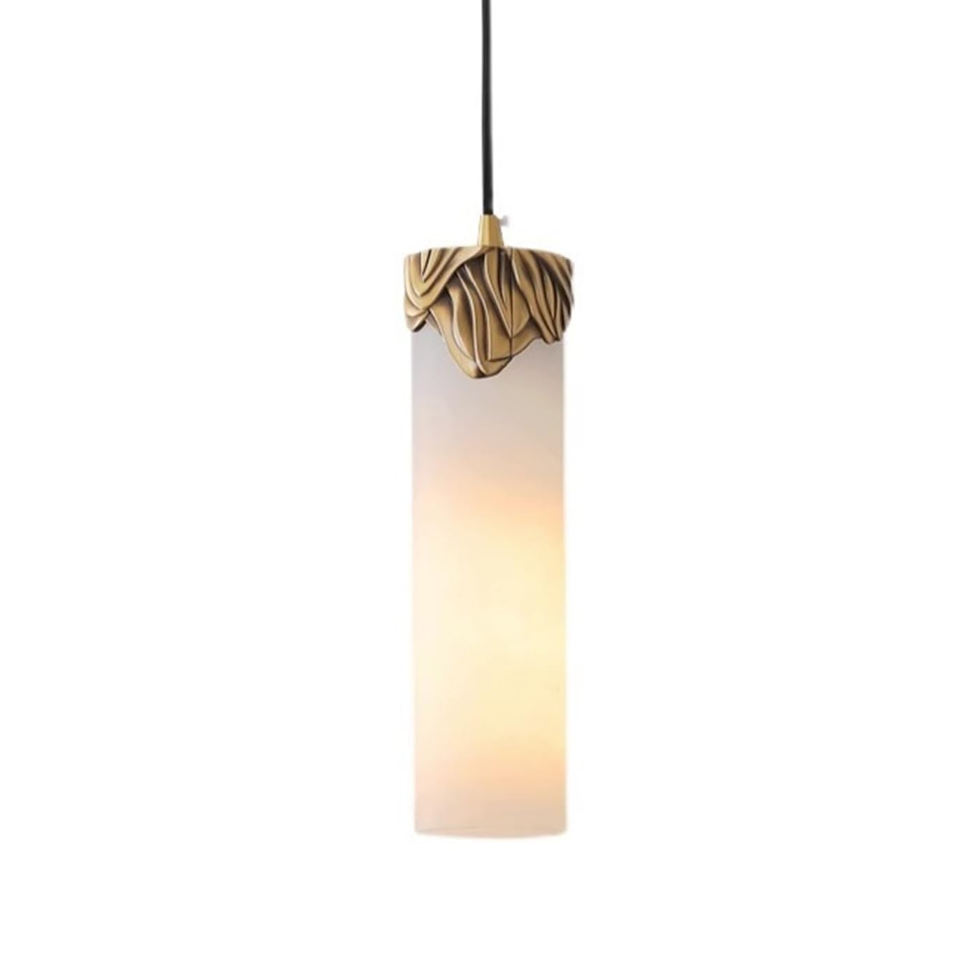 MTNROO New Chinese Style Pendant Lights Cylindrical Natural Marble Hanging Light Postmodern Light Luxury Ceiling Light Chandelier Personalized Lighting Fixture for Dining Room Foyer Indoor Teahouse
