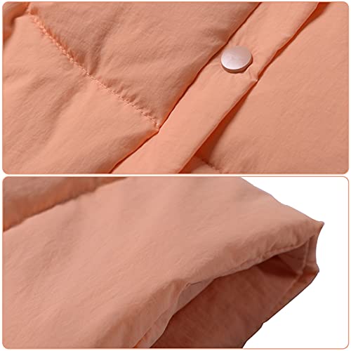 Happy Cherry Little Girls Warm Down Vest Puffer Lightweight Sleeveless Jackets Baby Girl Button Outwear Cute Spring Fall Snow Waistcoat Orange 3-4T #TOP4