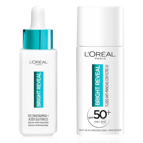L'Oréal Paris Rutina Anti-manchas Bright Reveal Serum XL y Fluido SPF