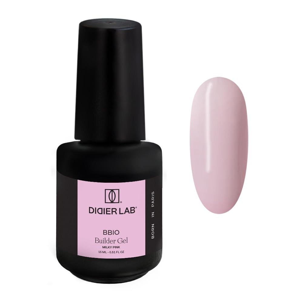 DIDIER LAB BBIO Builder Gel in a Bottle, Milky Pink, Clean Formula Free from HEMA and TPO
