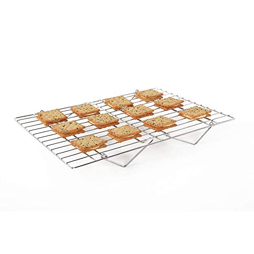 Flagship Cooling Baking Rack Set Of 4, 100% 304 Stainless Steel Wire Baking Rack, Stackable Cooling Cooling Roasting Cooking - 14.4''X10.43'' #TOP1