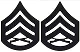 Officially Licensed United States Marine Corps Insignia of Rank Staff Sergeant E6 (Set of Two)