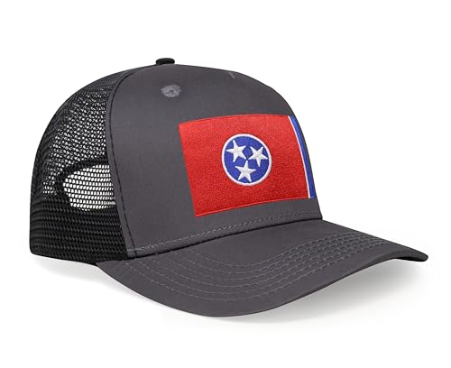 Image of International Tie State Hat for Men and Women, Adjustable Snapback Trucker Baseball Cap with Embroidered Patch