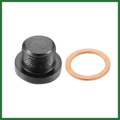Tornillo de drenaje de aceite de motor M18x1.5 negro con junta 7