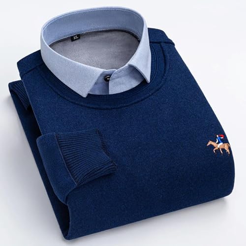 Pulls chauds décontractés basiques tricot doux double col