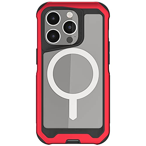 Coque iPhone 14 Pro alu rouge Ghostek ATOMIC : protection premium chic
