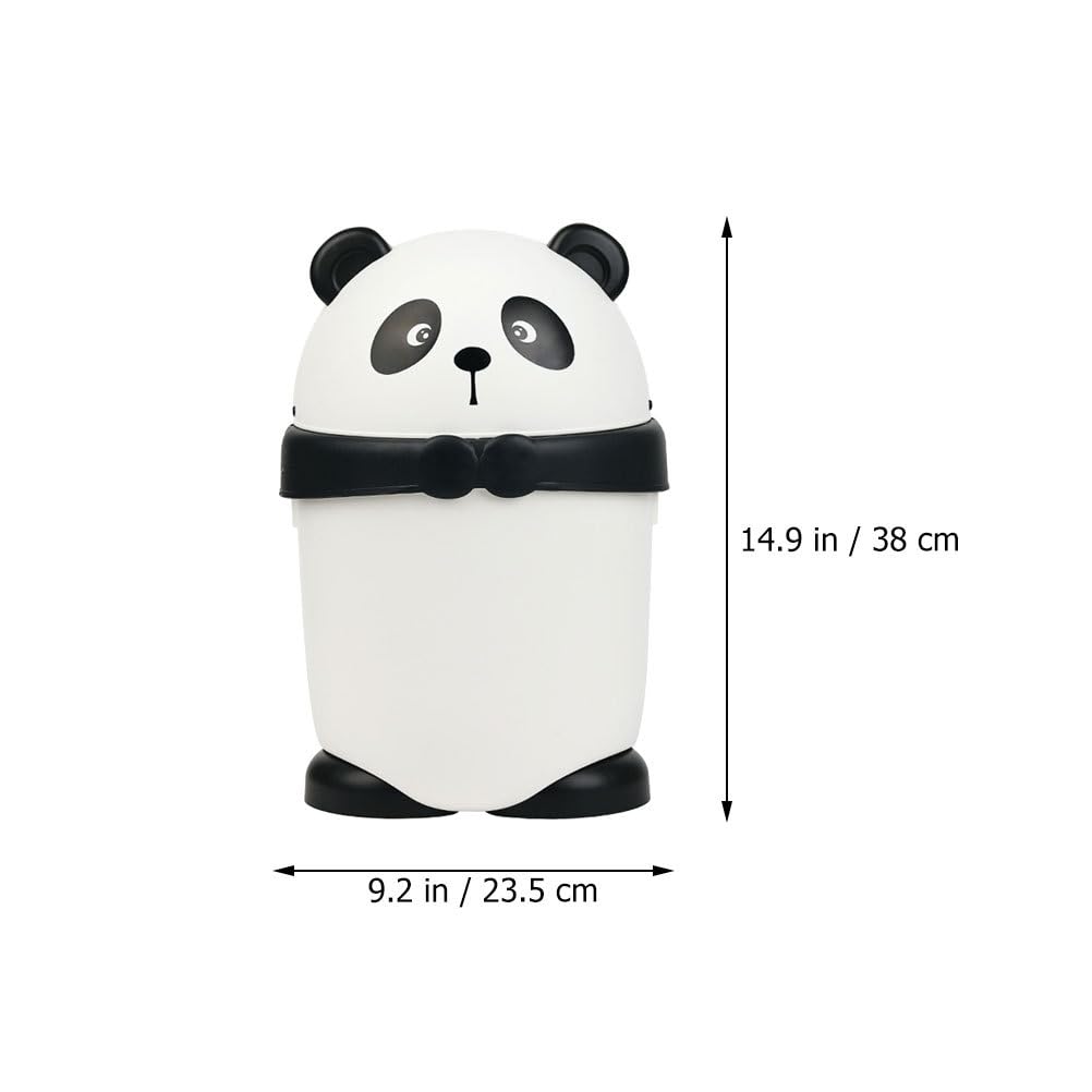 Pattumiera A Forma Di Panda Con Coperchio - Secchio Spazzatura In Plastica Per Camera, Bagno, Cucina