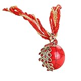 ❤ Paket enthalten: 1 STÜCK Böhmischen Frauen Strass Pfau Edelstein Anhänger Aussage Halskette (ohne kleinpaket)