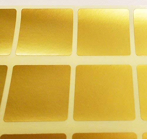 Audioprint Ltd. 10mm Squares Colour Code ID Dots Blank Price Stickers Sticky Labels Gold 150 Pack