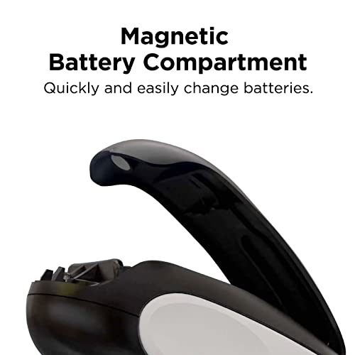 Kitchen Mama One-To-Go Electric Can Opener: Open Cans With One Press- Auto Detect Any Can Shapes, Auto-Stop As Task Completes, Smooth Edge, Handy With Lid Lift, Battery Operated Can Opener (White) #TOP3