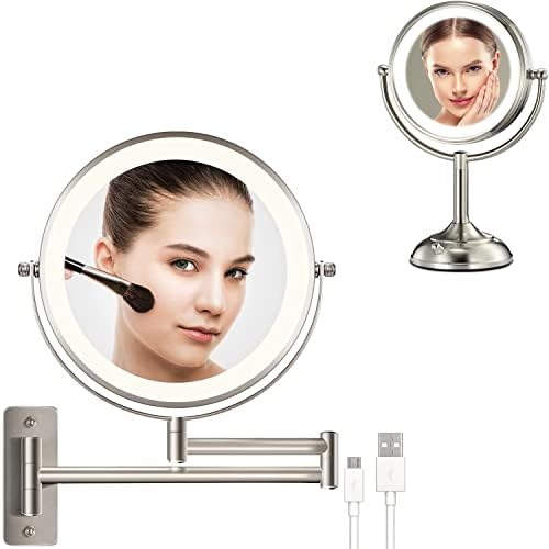 VESAUR Professional 8.5" Large Lighted Makeup Mirror Updated with 3