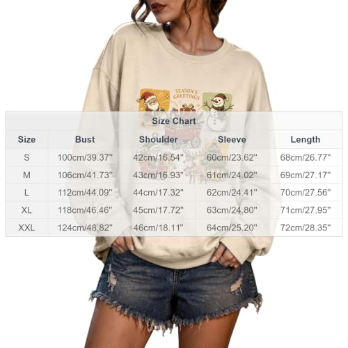 Ssuyeuri Christmas Sweatshirts for Women Santa Xmas Tree Crewneck Pullover - image 4