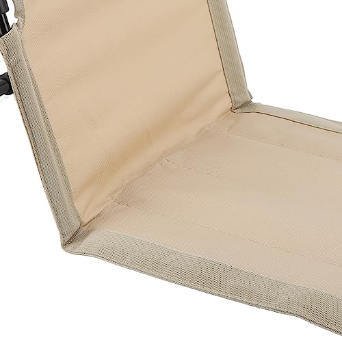 fannay Beach Lounger Chair, Folding Beach Lounge Chair Oversized Zippered Pocket Shoulder Strap 600D Oxford Cloth with Back Support for Outdoor Camping (Khaki)