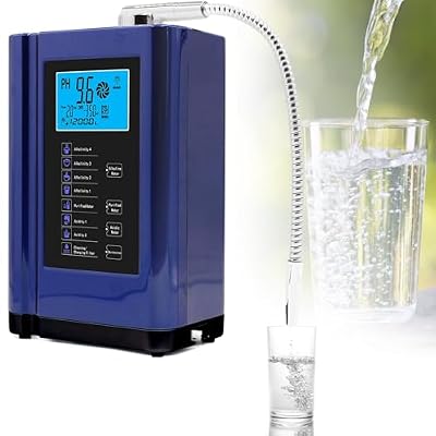 Water Ionizer, Water Purifier Machine PH 3.5-10.5 Alkaline Acid Water Machine,Up to +400~-500mV ORP, 8000 Liters Per Filter,Water Settings,Auto Cleaning,Intelligent Voice(Blue)