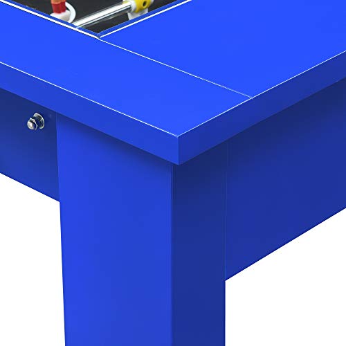 Hanover Foosball Coffee Table With Telescopic Rods And Counterbalanced Players, Blue #TOP6