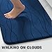 YIHOUSE Memory Foam Blue Bathroom Rug Sets 5 Piece, Ultra Absorbent Bath Mat for Bathroom - Non-Slip Machine Washable & Dry Quickly, 5 Piece Bathroom Mat Set, Navy Blue