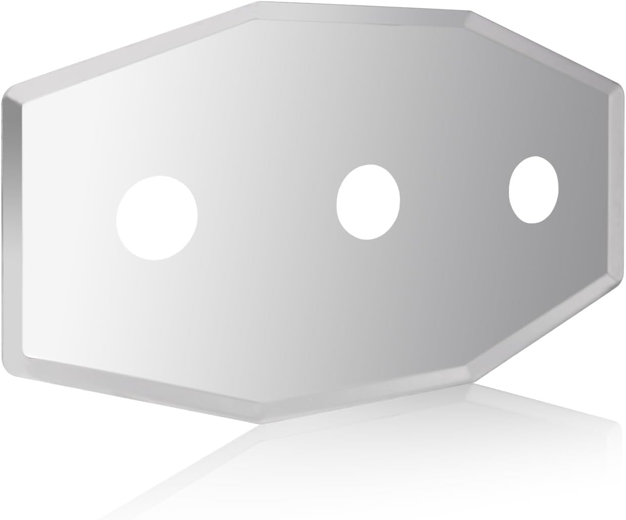 03-1654 Stainless Steel Smitty Plate, 8-Inch Center, Three Hole Shower Wall Cover