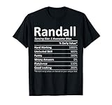 RANDALL Nutrition Funny Birthday Personalized Name Gift Idea T-Shirt