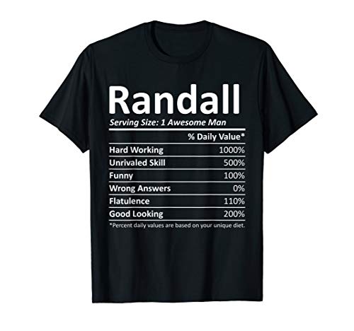 RANDALL Nutrition Funny Birthday Personalized Name Gift Idea T-Shirt