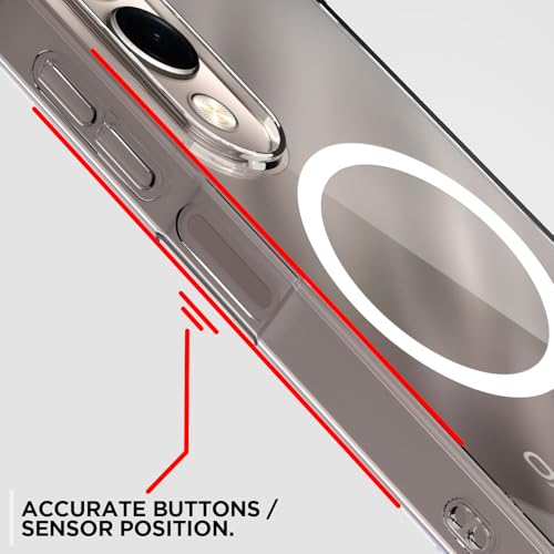 Image of Pikkme Back Cover for iQoo Z10 lite 5G / Vivo T4 lite 5G / Y19 5G / Y19e / Y04 4G / Y29s 5G Mag-Safe Shockproof PC + TPU Protective Case Magnetic Support Bumper Case (Transparent Mag-Safe)