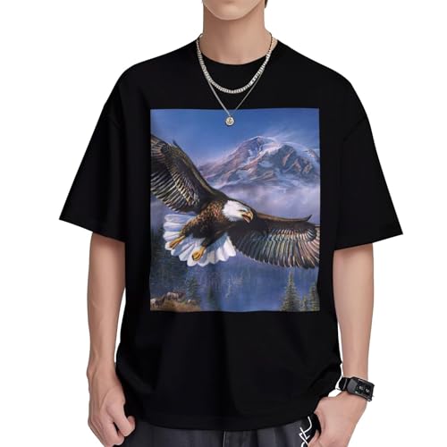 T-shirt coton aigle femme col rond et coupe ample décontractée