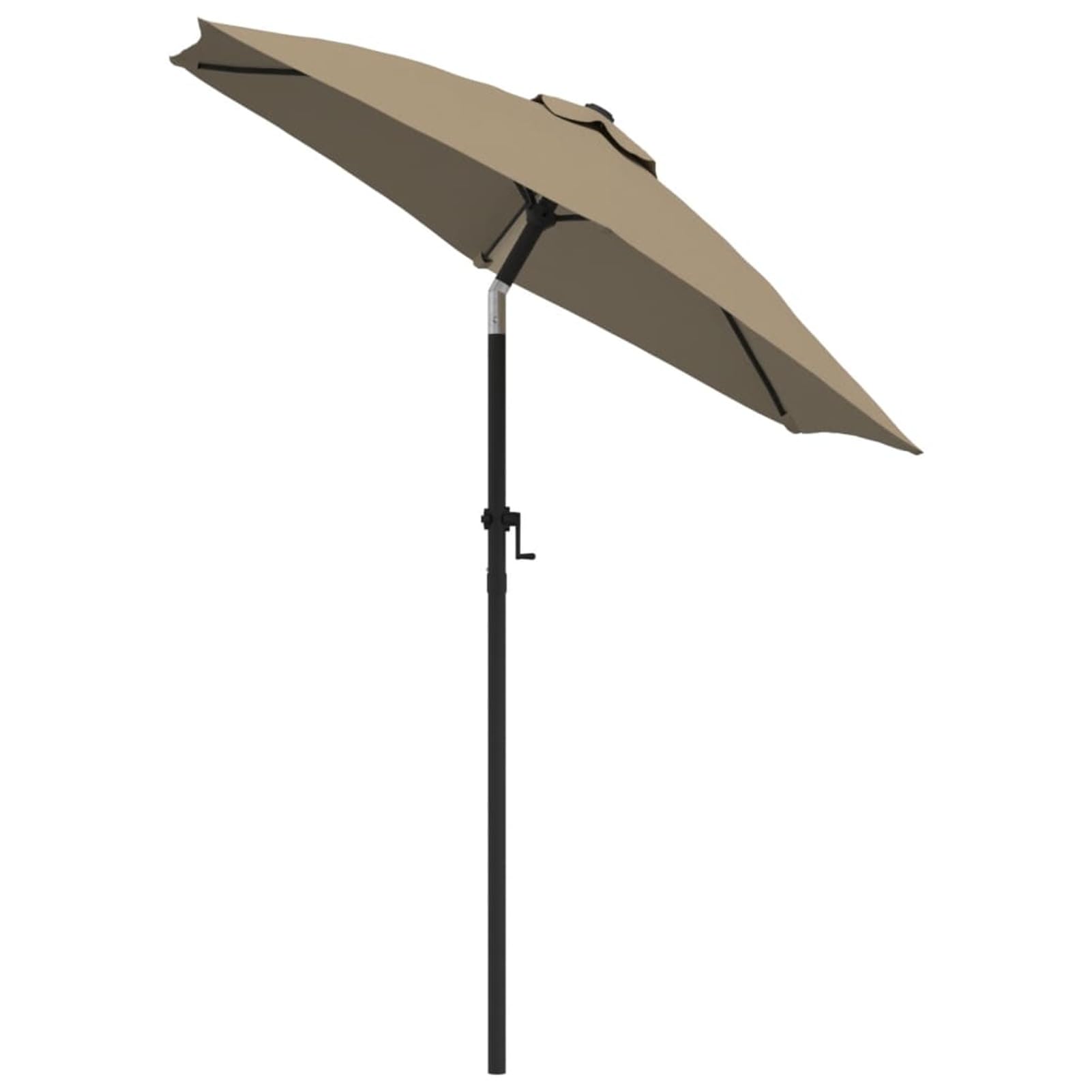 Homgoday Sombrilla de Aluminio Gris Topo 200x224 cmSombrilla de Jardín, Protección UV Sombrilla Jardín Grande Orientable Jardín Parasol Balcón
