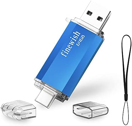 USB C Flash Drive 32gb, 2 in 1 Type C Memory Stick 32gb USB Key Portable Otg Pen Drive 32gb for Tablets, New Macbook, Android Smartphones, Samsung, Huawei, Oneplus Etc. (Black)