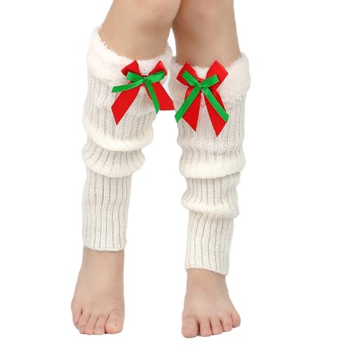 Meaunzyl Calentadores de piernas largos, calentadores térmicos de invierno de punto, calcetines largos, puños para botas, topper para leggings para mujeres, señoras, niñas, mejor regalo de Navidad,