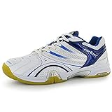 Carlton Airblade Herren Badminton Sport Schuhe Schnuer Turnschuhe Ergonomisch White/Blue 10 (44)