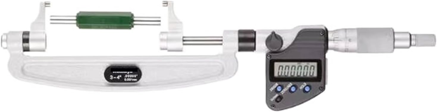 Outside Micrometer 343-253-30 3-4" Caliper Type with Carbide Tips Machinist Tool for Metalworking
