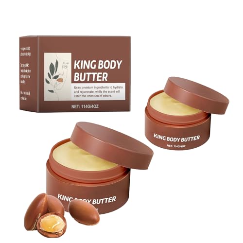 2 manteca corporal para la piel para hombres, mantequilla hidratante corporal, ingredientes naturales, alivia la sequedad, reduce las líneas finas y refina la piel, para todo tipo de piel