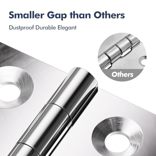 1.5" x 1.5" Boat Hinges,316 Stainless Steel Marine Grade Heavy Duty Casting Boat Hatch Cabinet Door Hinge 2 Pcs with Screws by METRAXION - Image 4